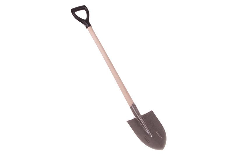 Rýč špičatý lakovaný 1kg/PVC-násada