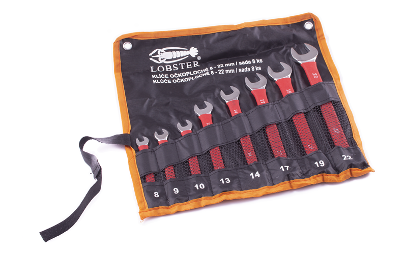 Klíče očkoploché 8-22mm/8ks,PVC