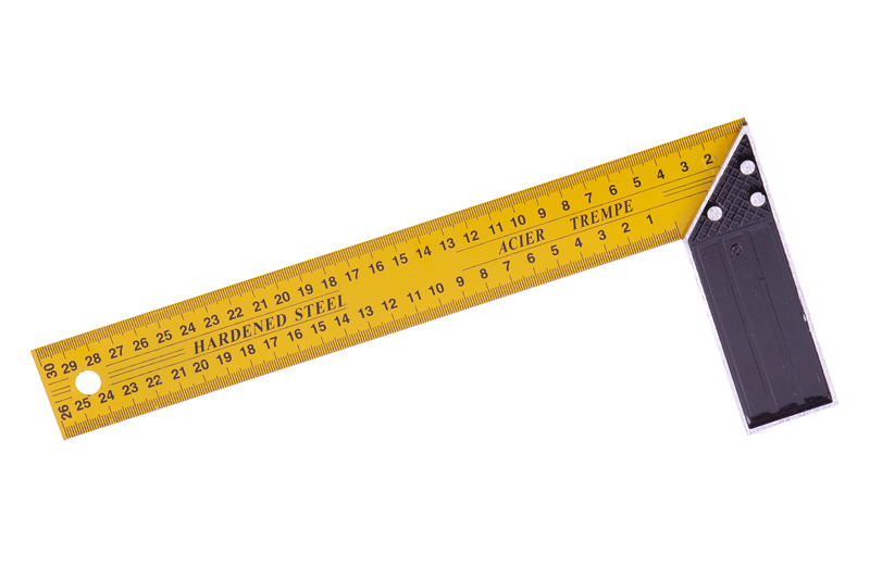 Úhelník ocel žlutý 30cm