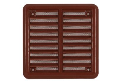 Mřížka větrací, síťovina, krytka 100x100 hnědá/0308 1