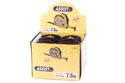 Metr svinovací ASSIST PLUS 7,5m, oboustranný háček/ páska 6