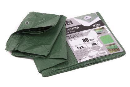 Plachta 80g ZELENÁ 5x6m