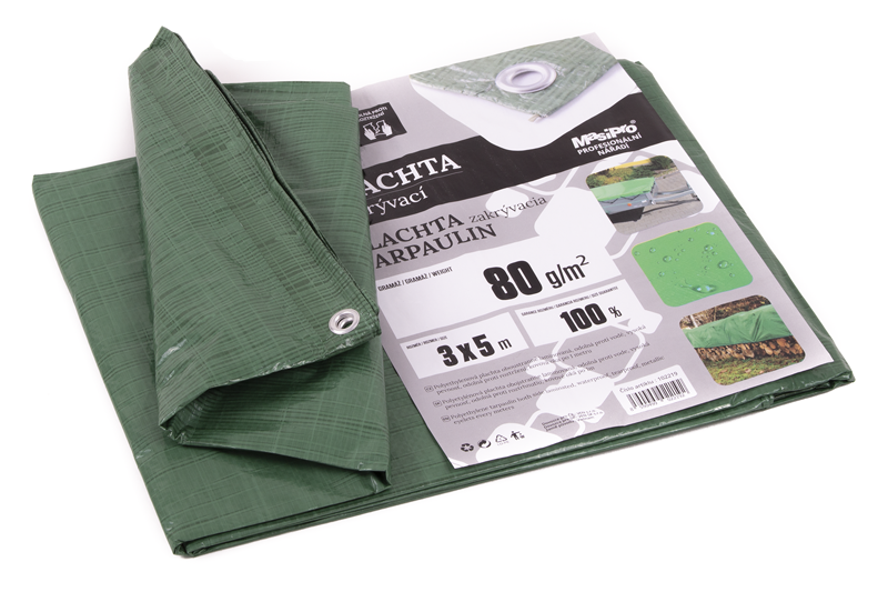 Plachta 80g ZELENÁ 3x5m