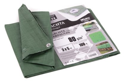 Plachta 80g ZELENÁ 3x5m