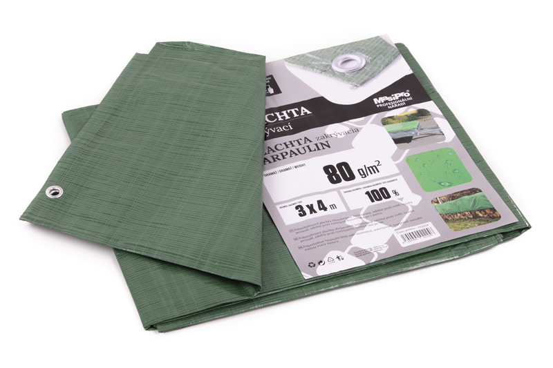 Plachta 80g ZELENÁ 3x4m