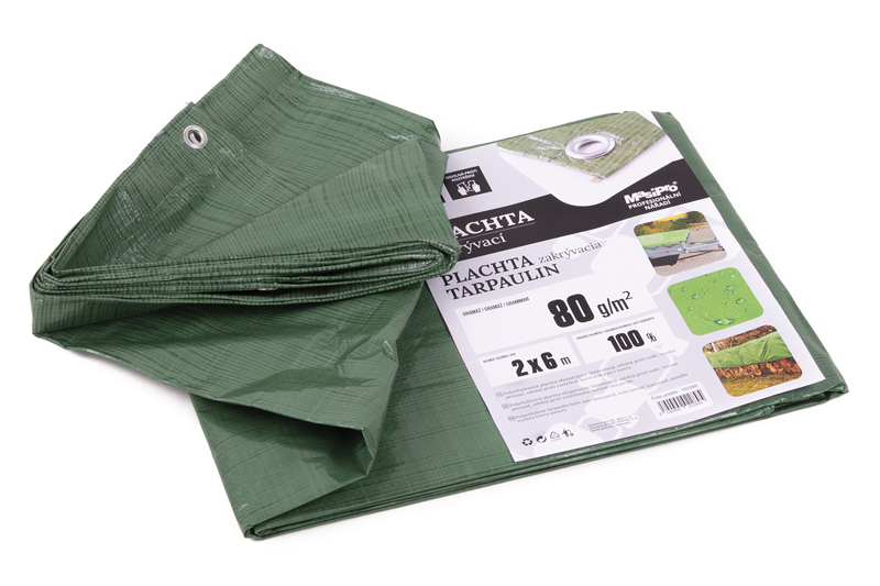 Plachta 80g ZELENÁ 2x6m