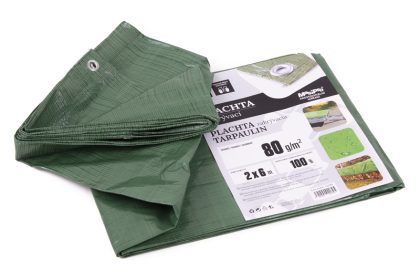 Plachta 80g ZELENÁ 2x6m 1