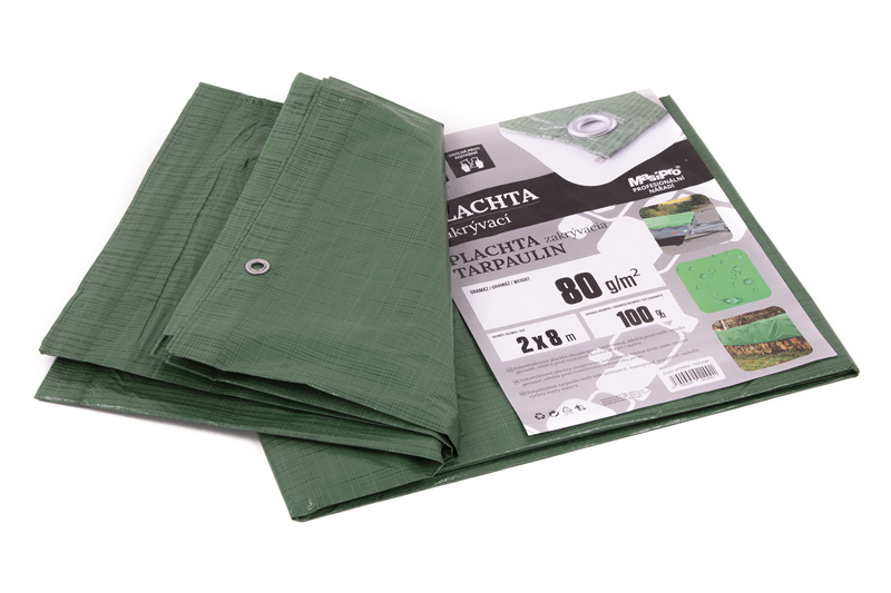 Plachta 80g ZELENÁ 2x8m