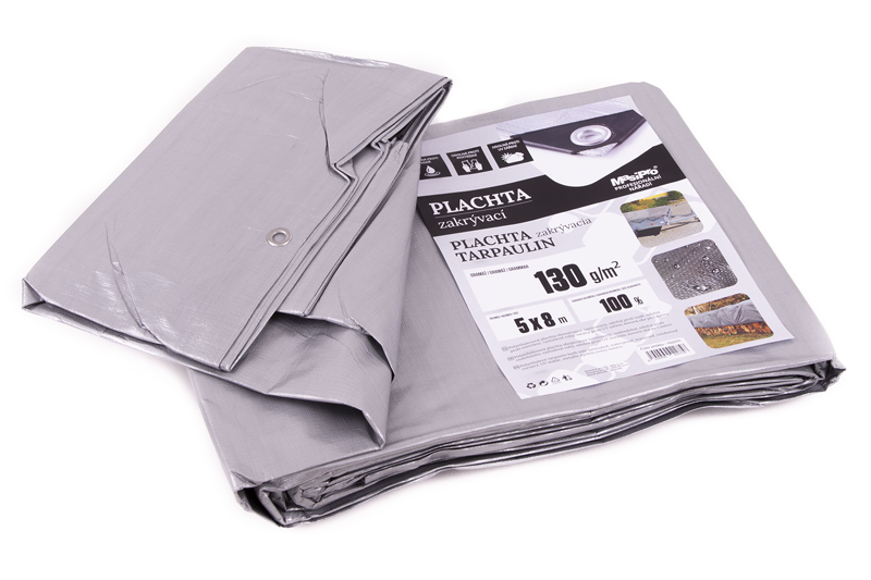 Plachta 130g ŠEDÁ 5x8m