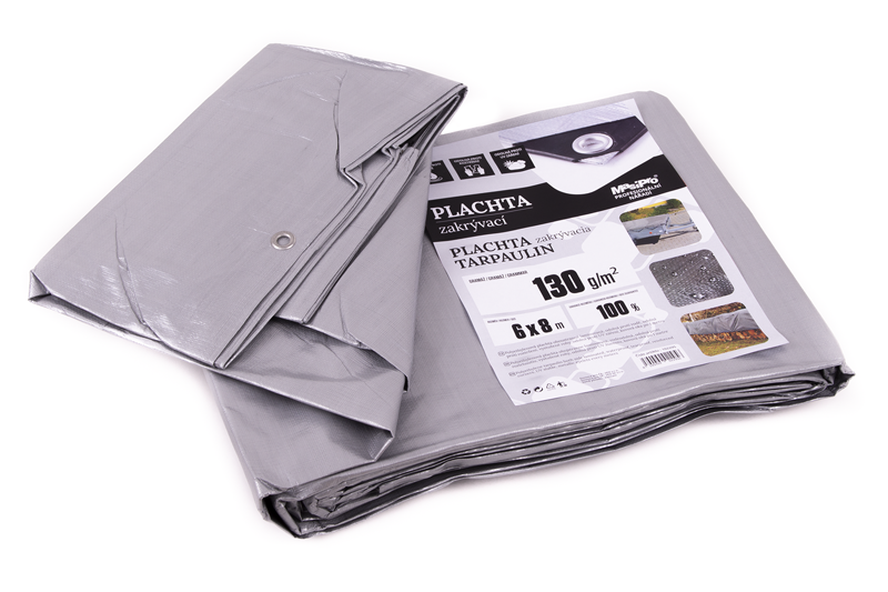 Plachta 130g ŠEDÁ 6x8m