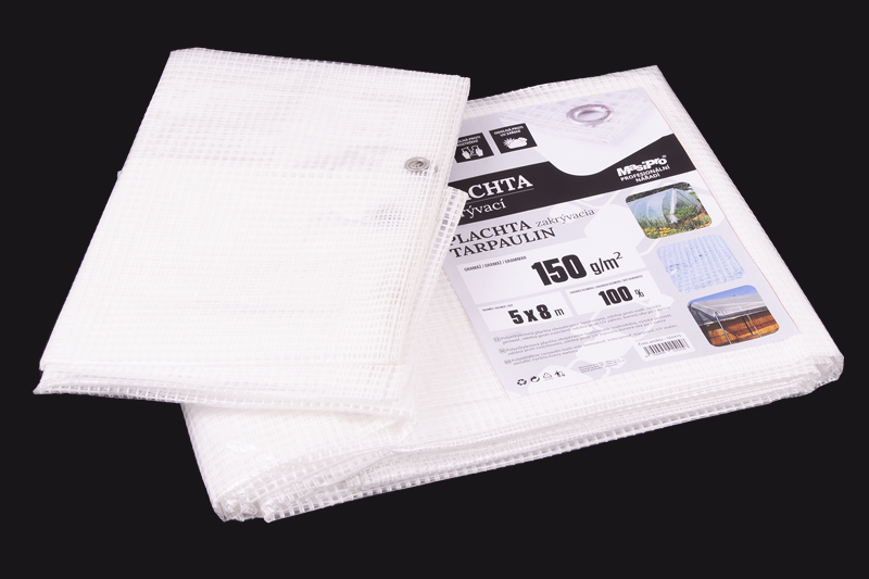 Plachta 150g PRůHLEDNÁ 5x8m