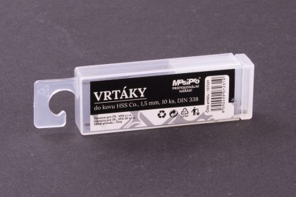 Vrtáky HSS do kovu 1,5mm/10ks Co 5% 2