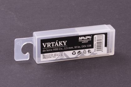 Vrtáky HSS do kovu 2,5mm/10ks Co 5% 2