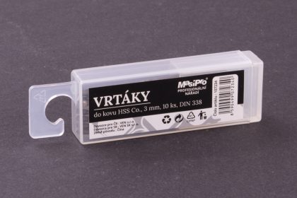 Vrtáky HSS do kovu 3mm/10ks Co 5% 2