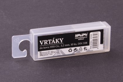 Vrtáky HSS do kovu 3,2mm/10ks Co 5% 2