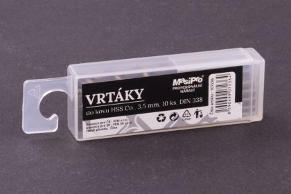 Vrtáky HSS do kovu 3,5mm/10ks Co 5% 2