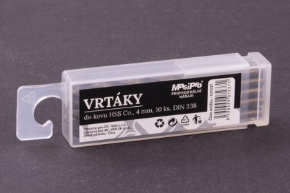 Vrtáky HSS do kovu 4mm/10ks Co 5% 2