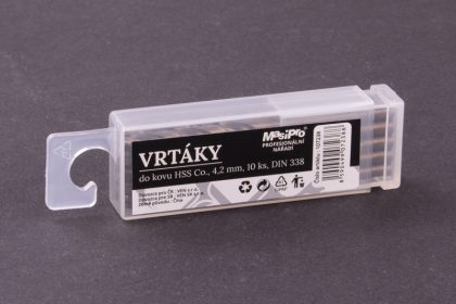 Vrtáky HSS do kovu 4,2mm/10ks Co 5% 2