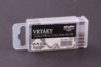 Vrtáky HSS do kovu 5mm/10ks Co 5% 2