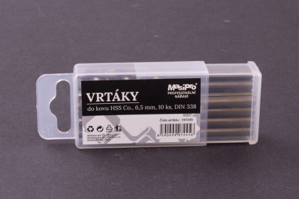 Vrtáky HSS do kovu 6,5mm/10ks Co 5% 2