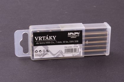 Vrtáky HSS do kovu 7mm/10ks Co 5% 2