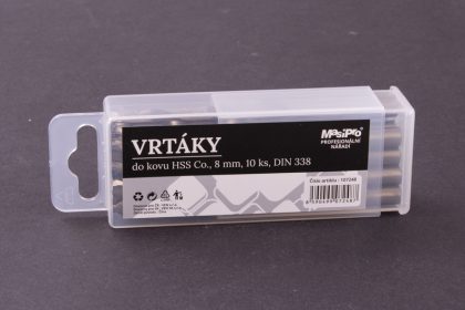 Vrtáky HSS do kovu 8mm/10ks Co 5% 2
