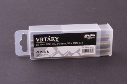 Vrtáky HSS do kovu 9,5mm/5ks Co 5% 2