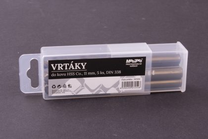 Vrtáky HSS do kovu 11mm/5ks CO 5% 2