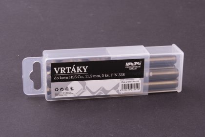 Vrtáky HSS do kovu 11,5mm/5ks Co 5% 2