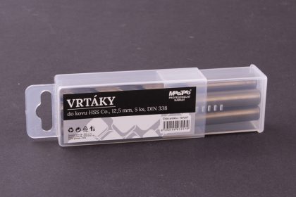 Vrtáky HSS do kovu 12,5mm/5ks Co 5% 2