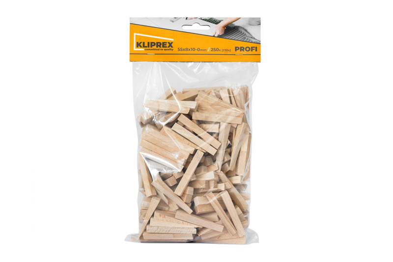 Klínky dřevěné BK 250ks/55x8x10-0mm