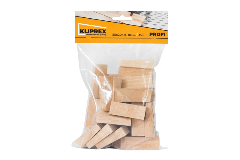 Klínky dřevěné BK 30ks/55x20x15-10mm
