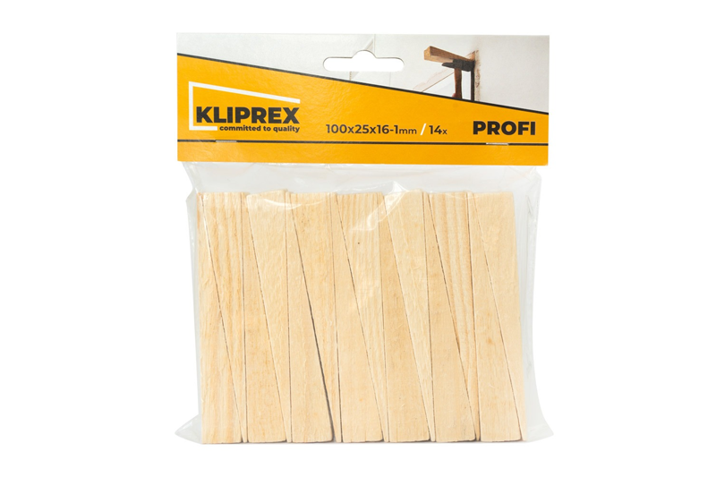 Klínky dřevěné SM 14ks/100x25x16-1mm