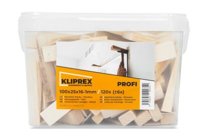 Klínky dřevěné SM 120ks/100x25x16-1mm 1