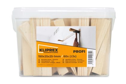 Klínky dřevěné SM 60ks/150x25x25-1mm