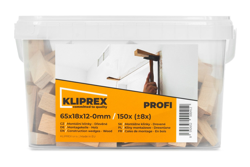 Klínky dřevěné BK 150ks/65x18x12-0mm