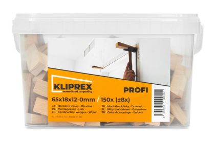 Klínky dřevěné BK 150ks/65x18x12-0mm