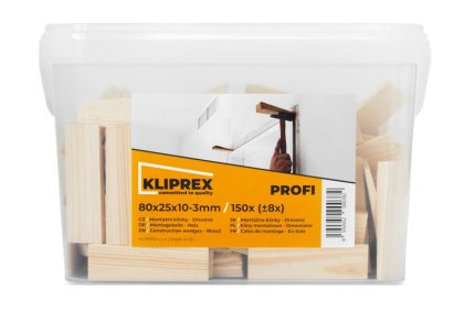 Klínky dřevěné SM 150ks/80x25x10-3mm