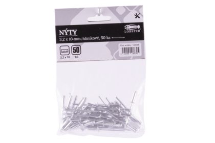 Nýty LOBSTER 3,2x10mm sada 50ks, hliníkové 2