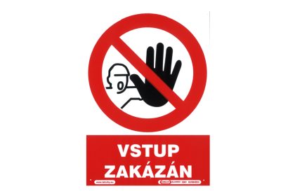 Tabulka informační   VSTUP ZAKÁZÁN