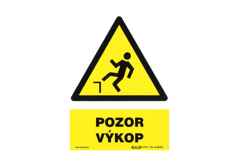 Tabulka informační   POZOR VÝKOP