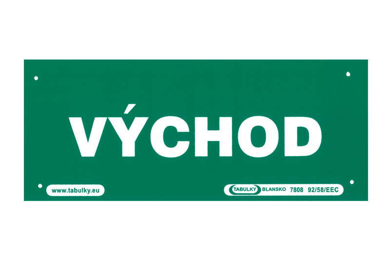 Tab. 21x8,7cm VÝCHOD