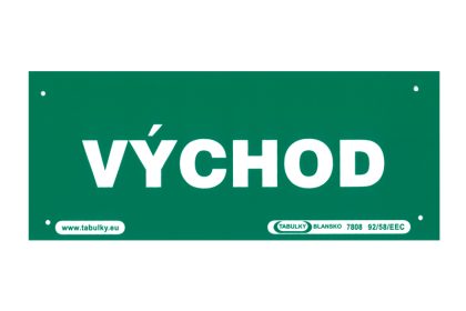 Tab. 21x8,7cm VÝCHOD