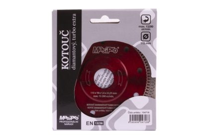 Kotouč diamantový turbo extra tenký 115 mm 2