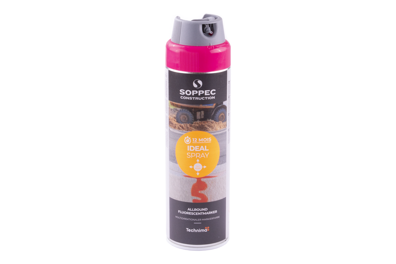 Značkovač sprej Ideal 360° - Růžová barva, 500 ml