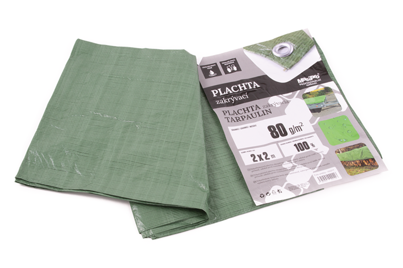 Plachta 80g ZELENÁ 2x2m