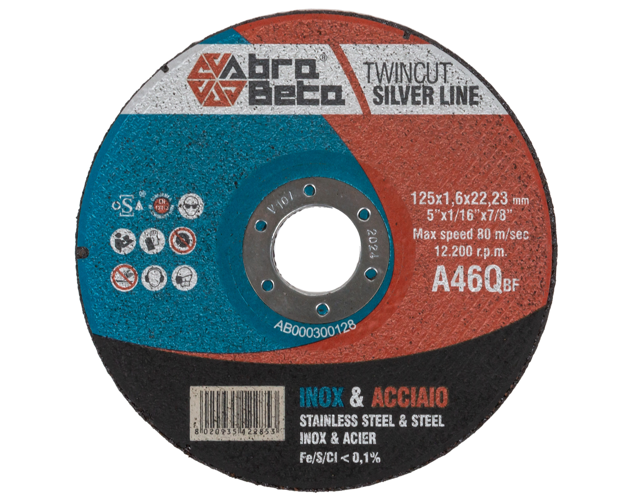 Kotouč tenký řezný na ocel a nerezovou ocel 125 x 1,6 mm