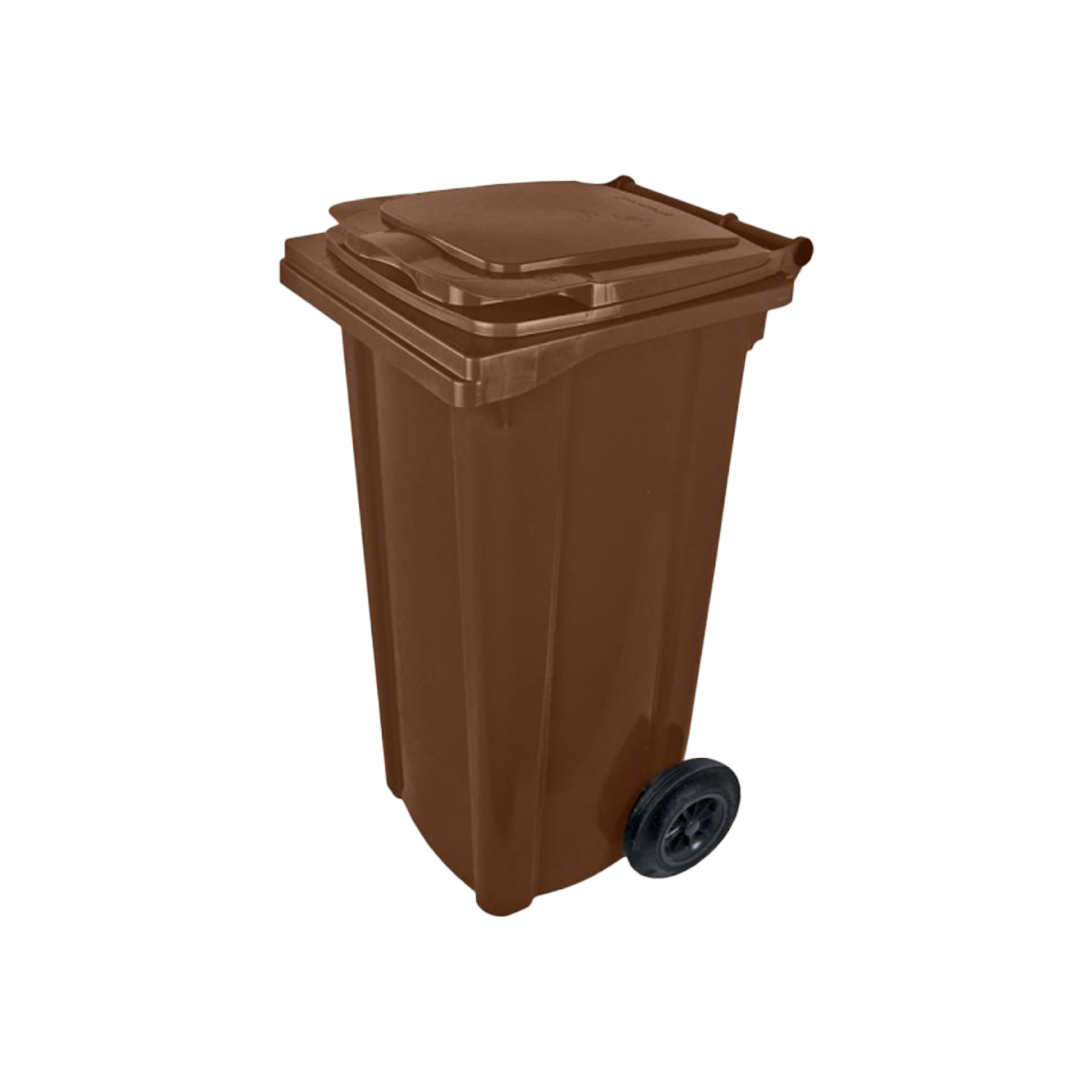 Popelnice hranatá 120l PVC-hnědá