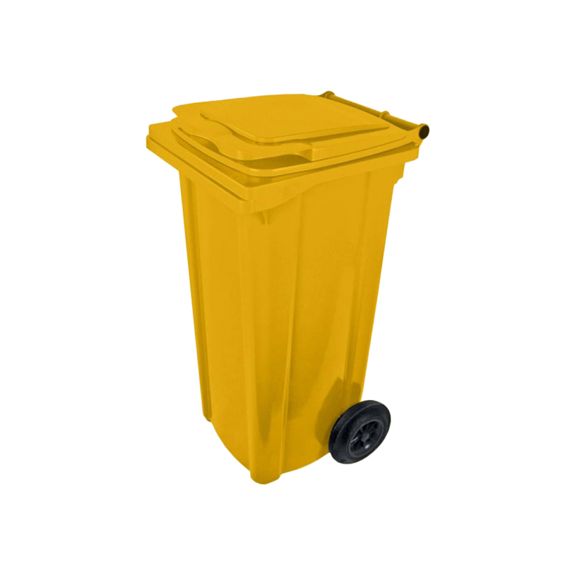 Popelnice hranatá 120l PVC-žlutá