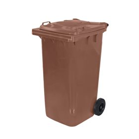 Popelnice hranatá 240l PVC-hnědá